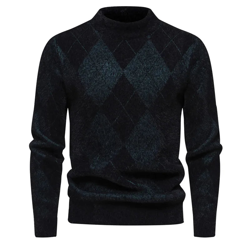 Elegancki Sweter Męski z Wzorem Argyle