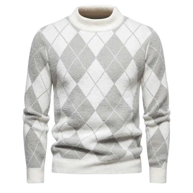 Elegancki Sweter Męski z Wzorem Argyle