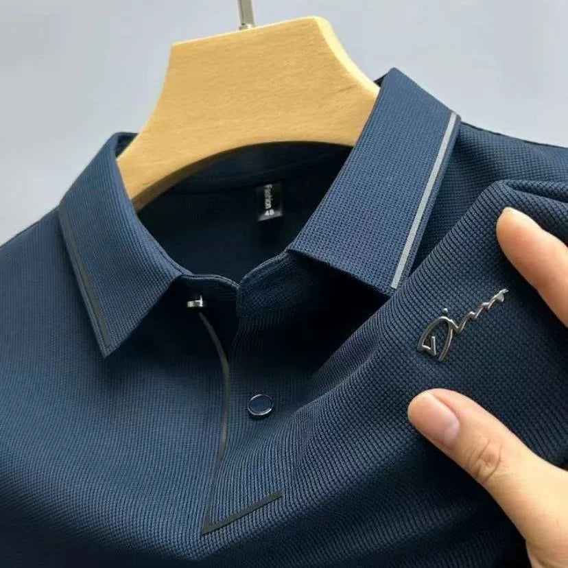 Męska elegancka koszulka polo z krótkim rękawem